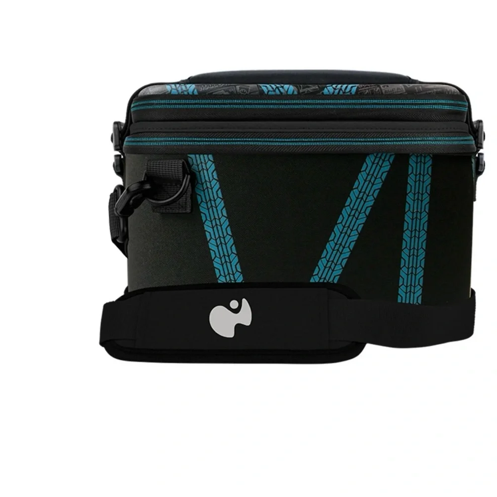 Black and Blue VR AR Accessory Case with Dual-Compartment Design